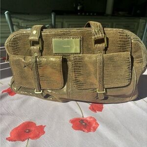 Calvin Klein Gold Textured Women's Bag